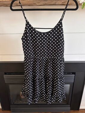 Talula Black and White Polka Dot Spaghetti Strap Dress
